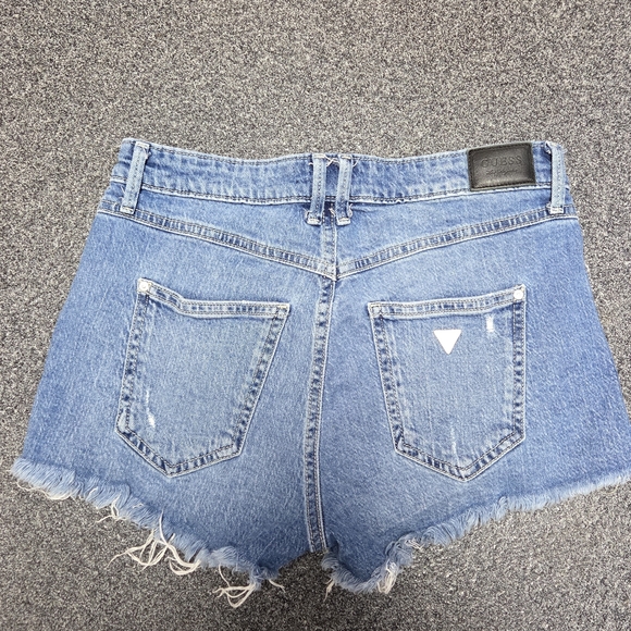 GUESS Women's Blue Denim Shorts - Picture 3 of 3